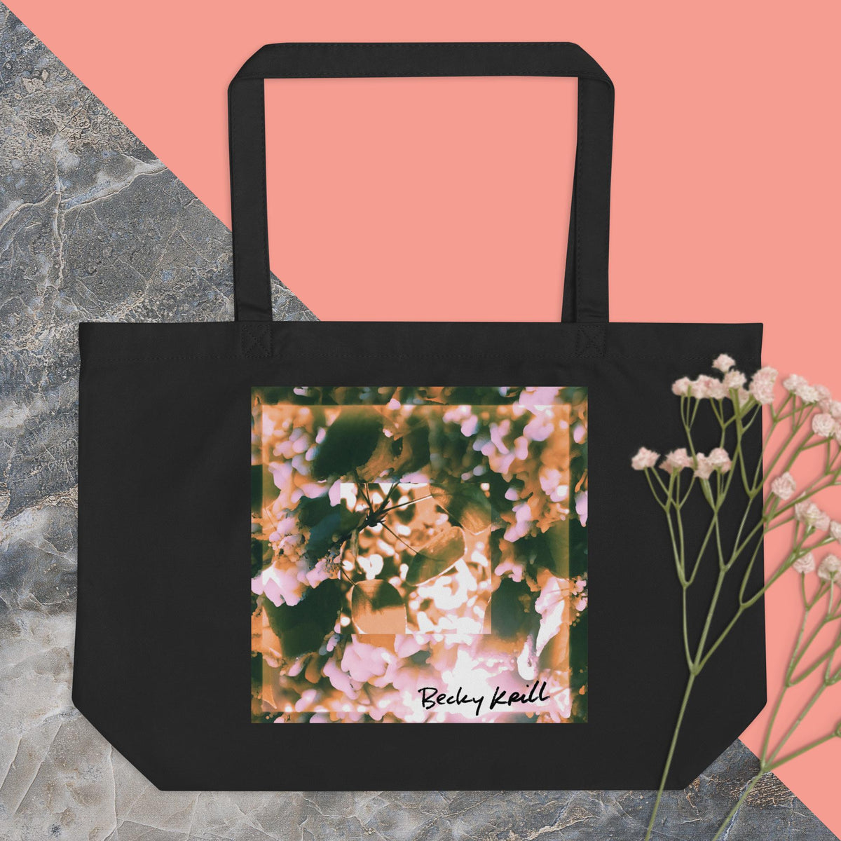 'Laying Under a Tree' - Large organic tote bag